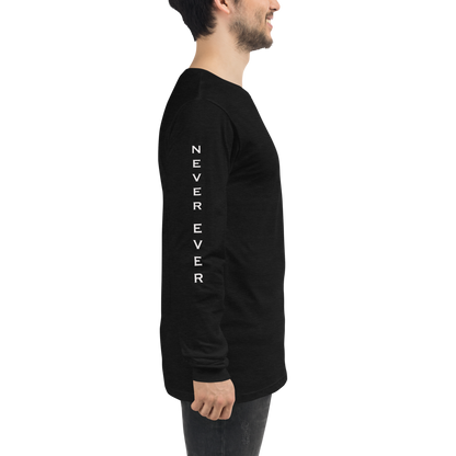 NEO Unisex Long Sleeve Tee w/ printed sleeves – Never Ever NEO Unisex Long Sleeve Tee w/ printed sleeves – Never Ever